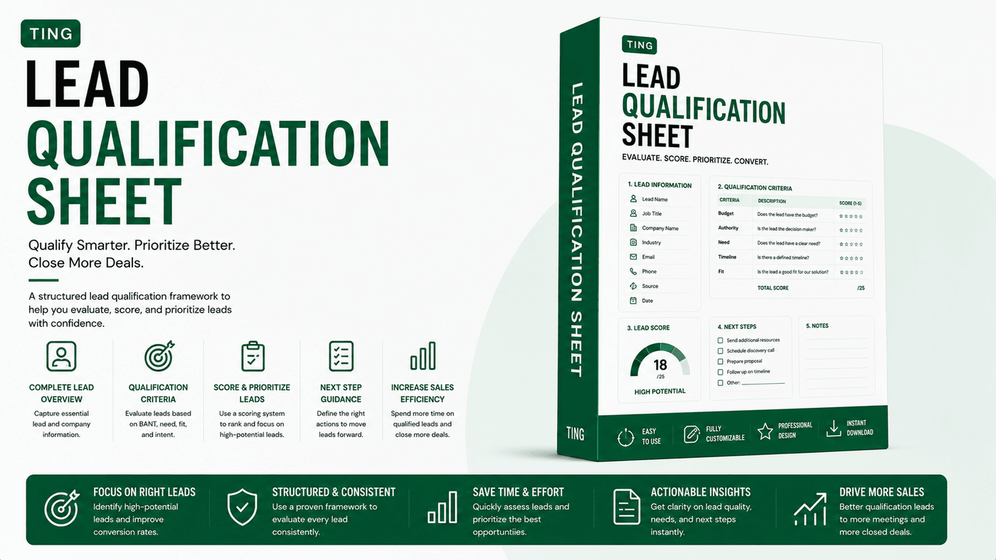 Lead Qualification Sheet marketplace thumbnail